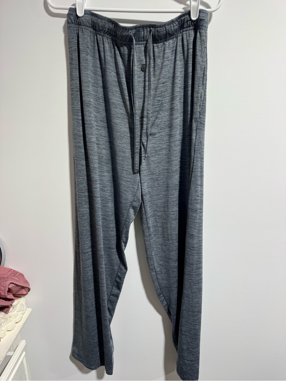 Fruit of the Loom Men’s Heather Gray Knit Jogger Pants Size M